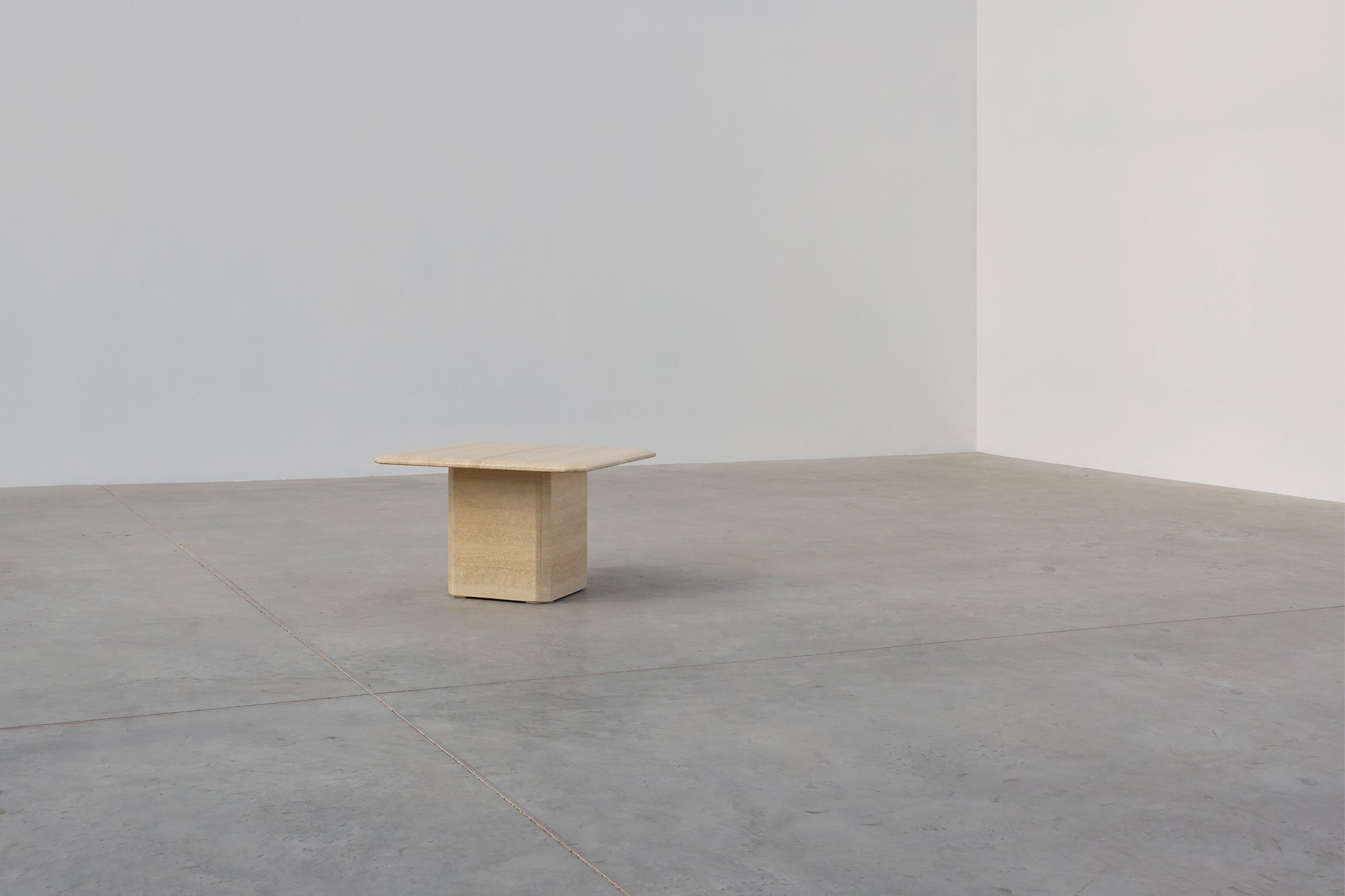 Mid-century square travertine coffee or side table, Italy 1960sthumbnail